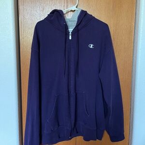 Purple Champion Zip-Up Hoodie